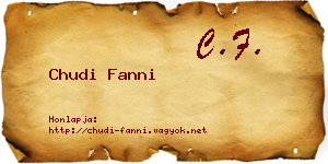 Chudi Fanni névjegykártya